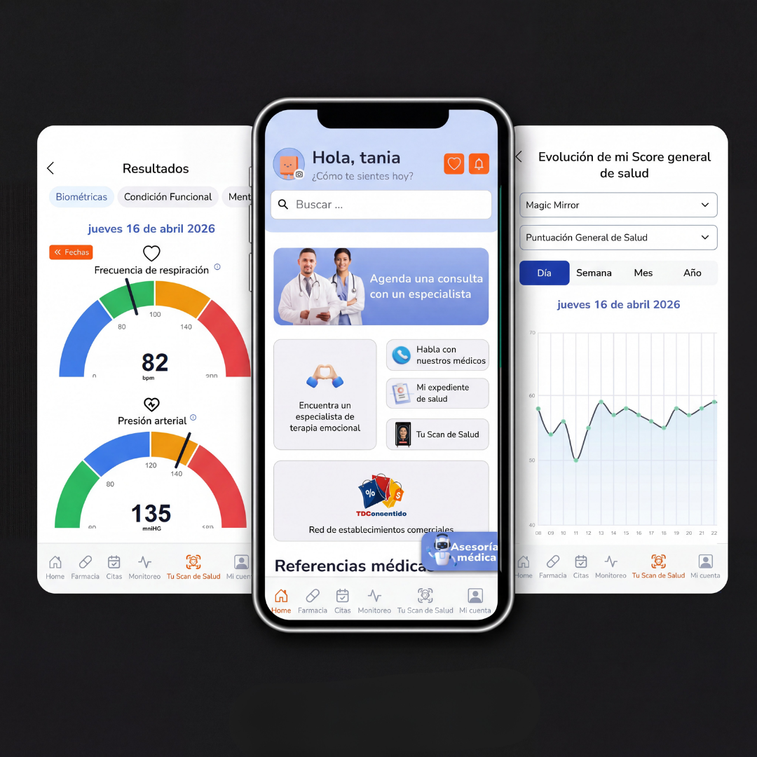 Mockup de la aplicación Scan de Salud